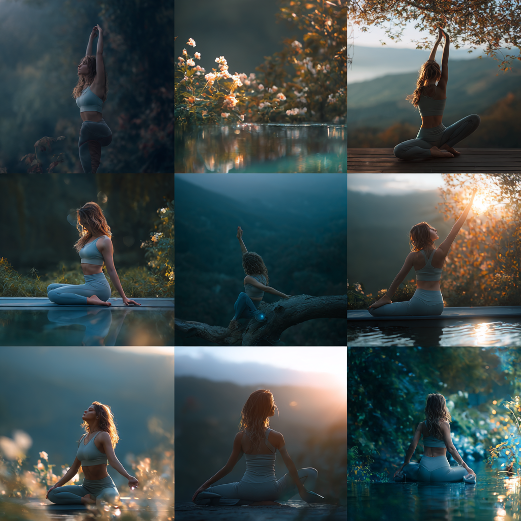 Spațiu de yoga liniștit și primitiv